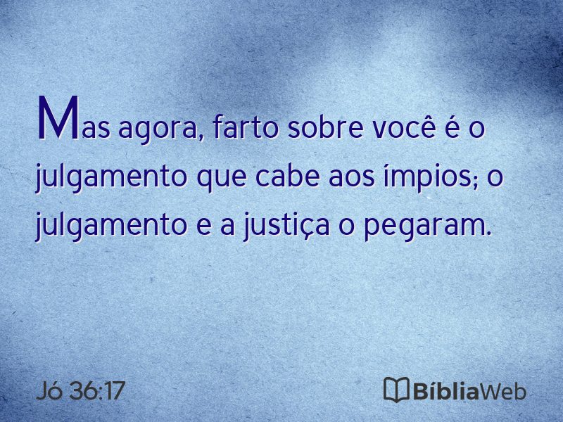 Jó 36:17 em imagem para compartilhar