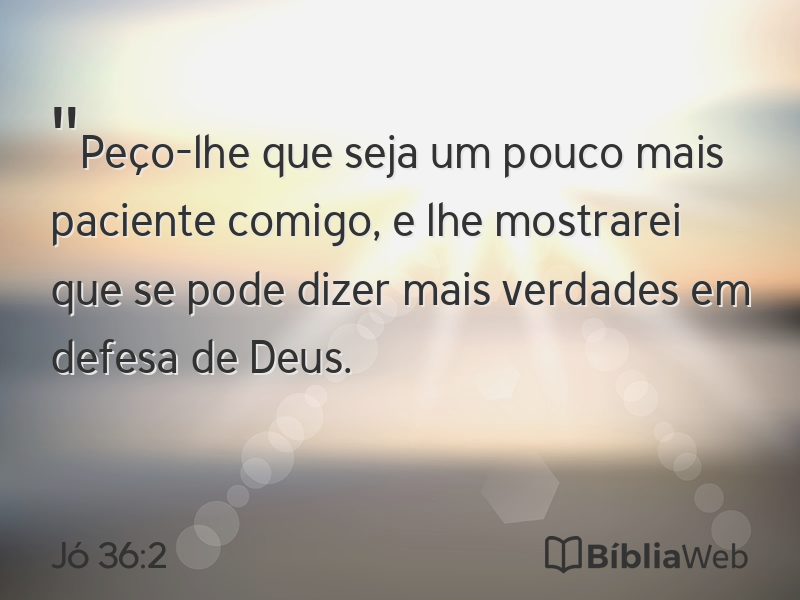 Jó 36:2 em imagem para compartilhar