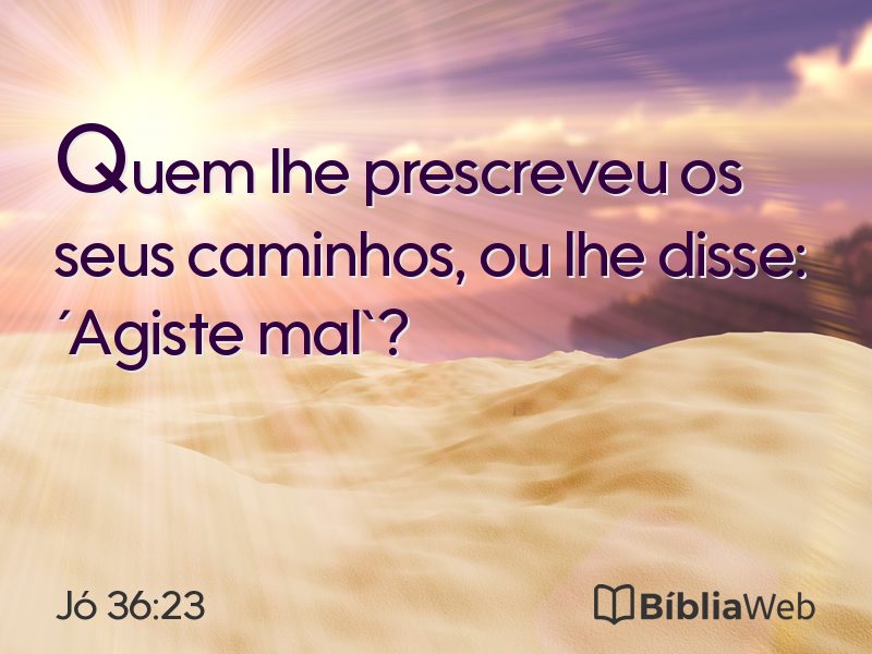 Jó 36:23 em imagem para compartilhar