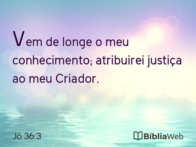Jó 36:3 em imagem para compartilhar