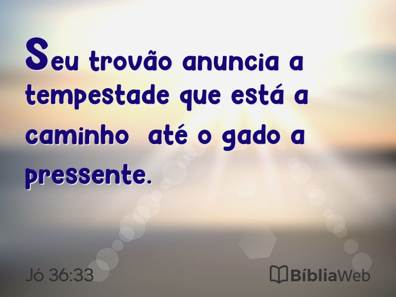 Jó 36:33 em imagem para compartilhar