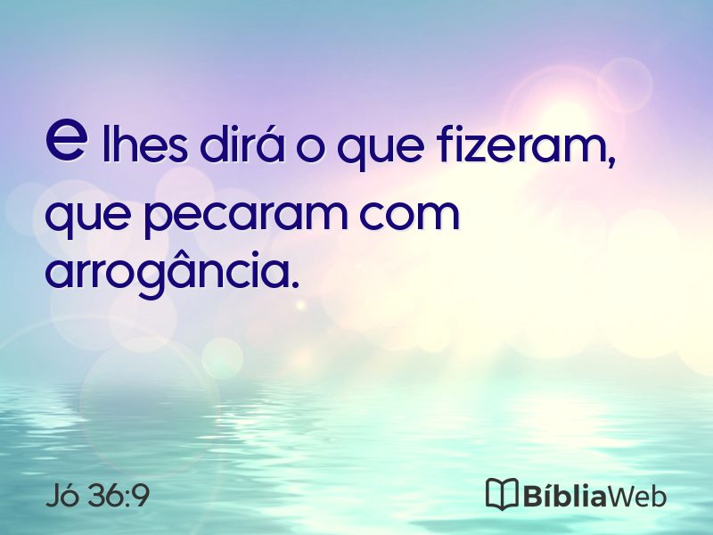 Jó 36:9 em imagem para compartilhar