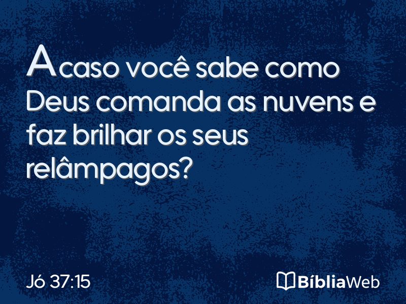Jó 37:15 em imagem para compartilhar