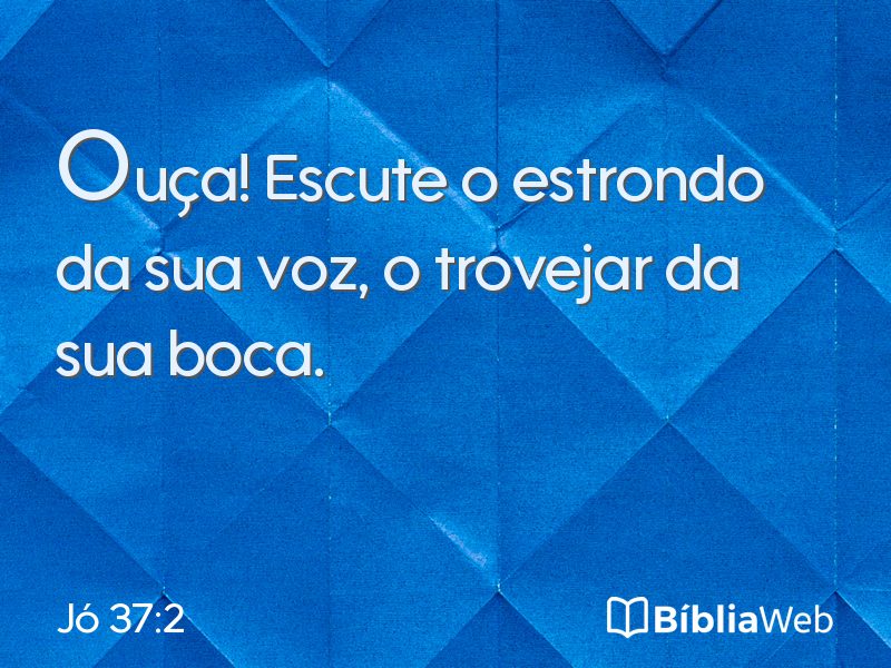 Jó 37:2 em imagem para compartilhar