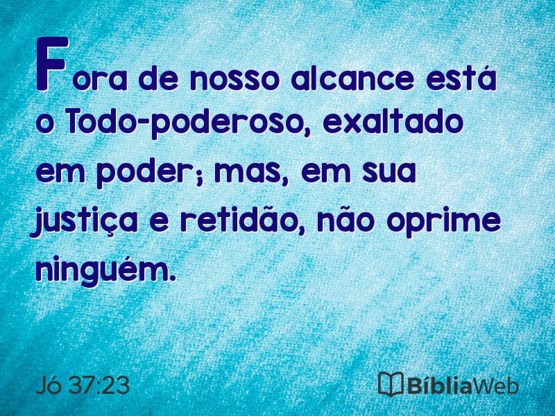 Jó 37:23 em imagem para compartilhar