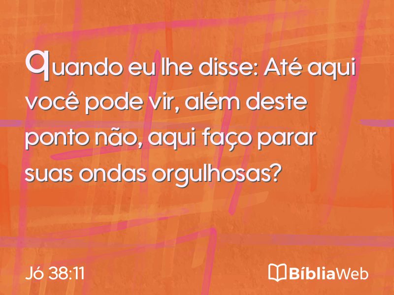 Jó 38:11 em imagem para compartilhar