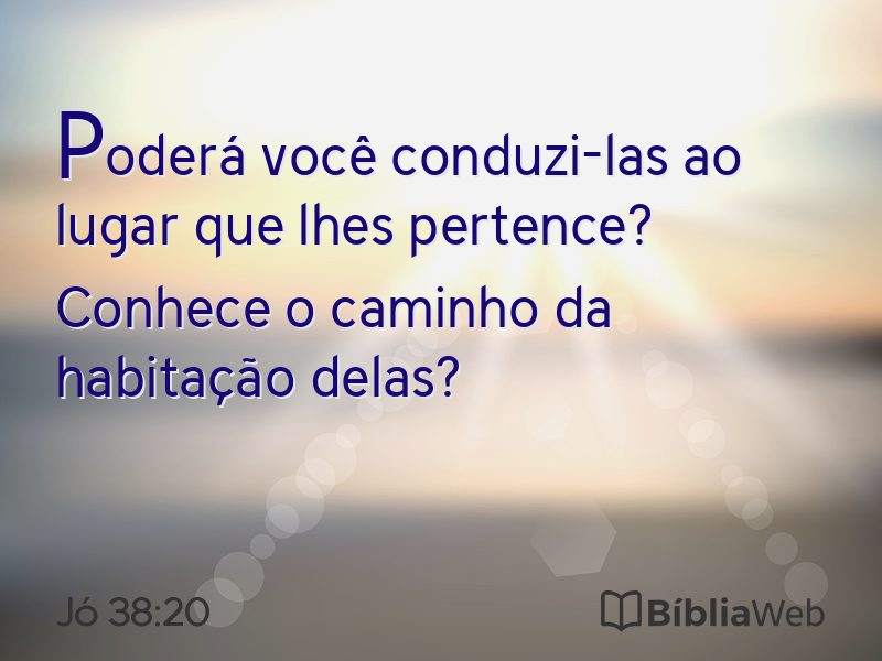 Jó 38:20 em imagem para compartilhar