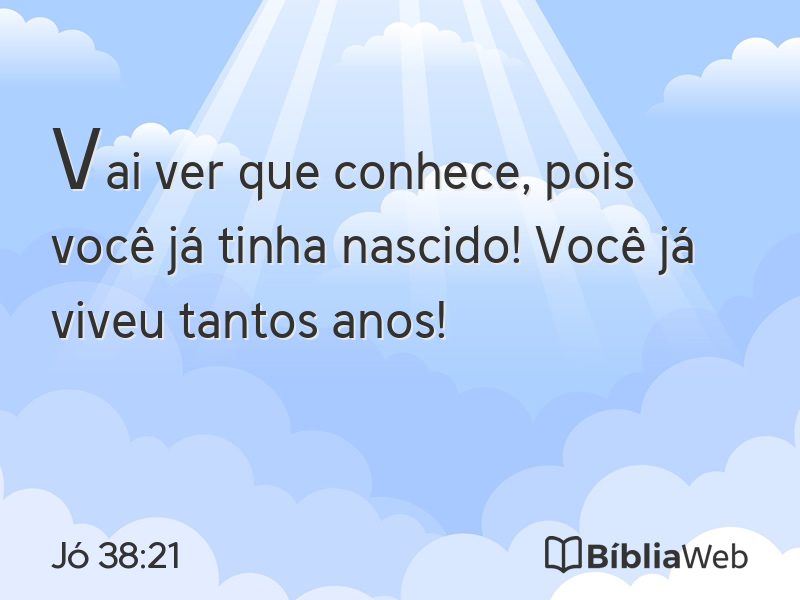 Jó 38:21 em imagem para compartilhar
