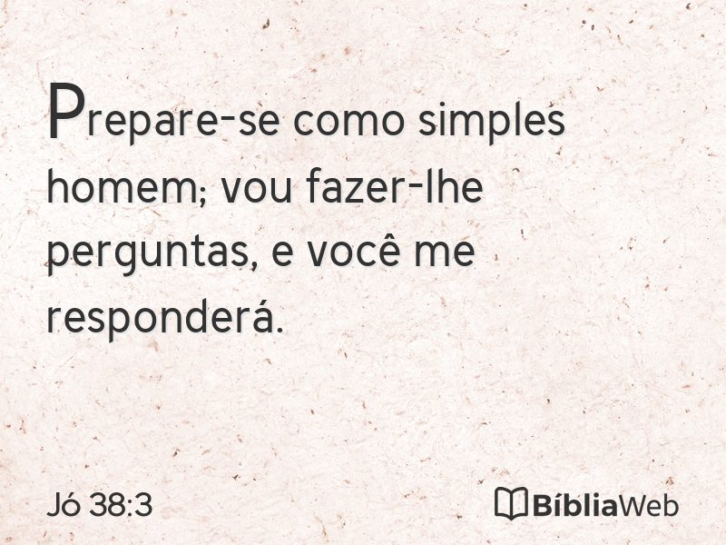 Jó 38:3 em imagem para compartilhar