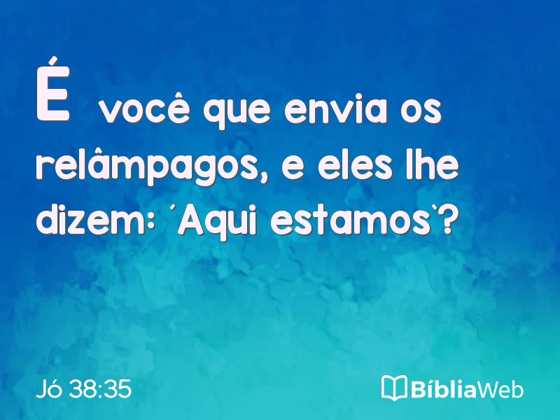 Jó 38:35 em imagem para compartilhar