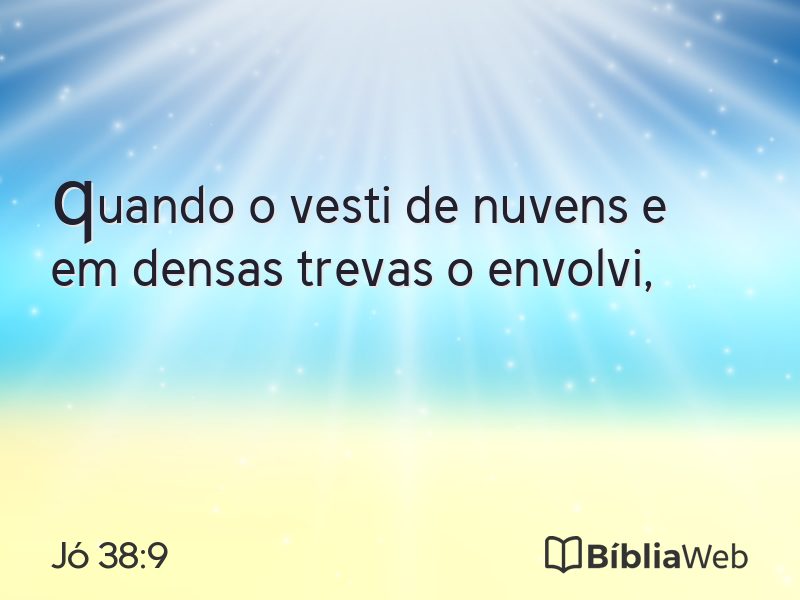 Jó 38:9 em imagem para compartilhar