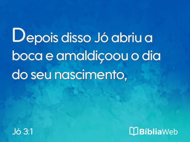 Jó 3:1 em imagem para compartilhar