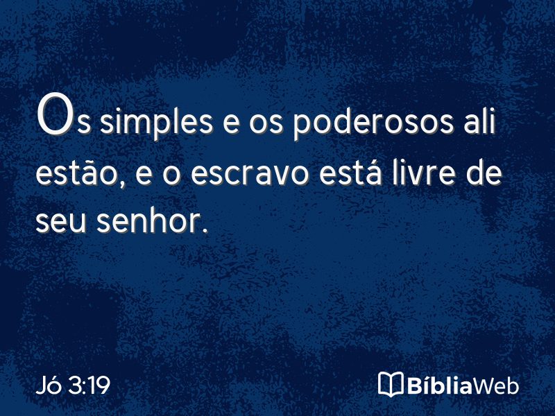 Jó 3:19 em imagem para compartilhar