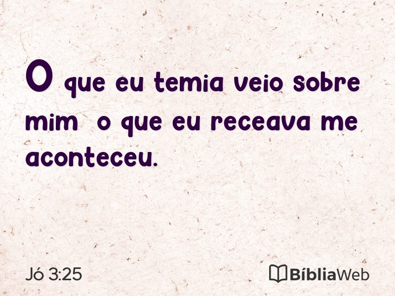 Jó 3:25 em imagem para compartilhar
