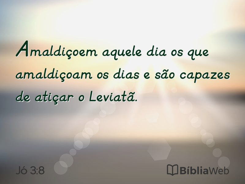 Jó 3:8 em imagem para compartilhar