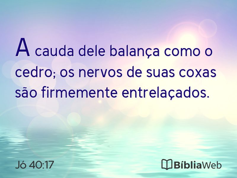 Jó 40:17 em imagem para compartilhar