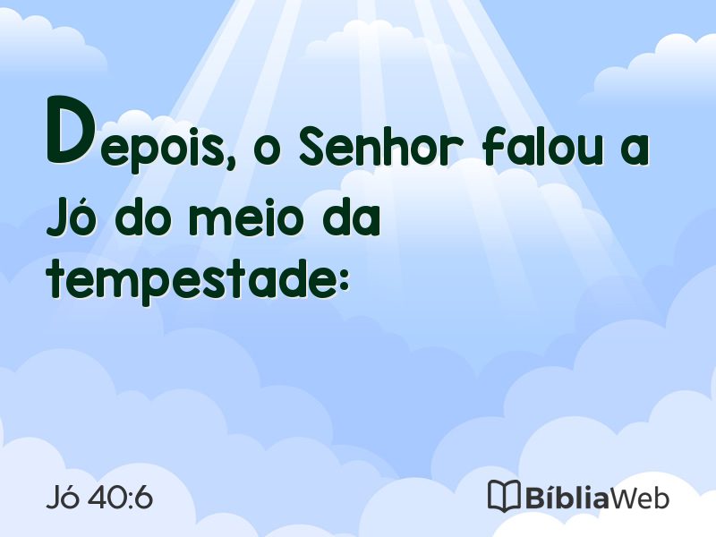 Jó 40:6 em imagem para compartilhar