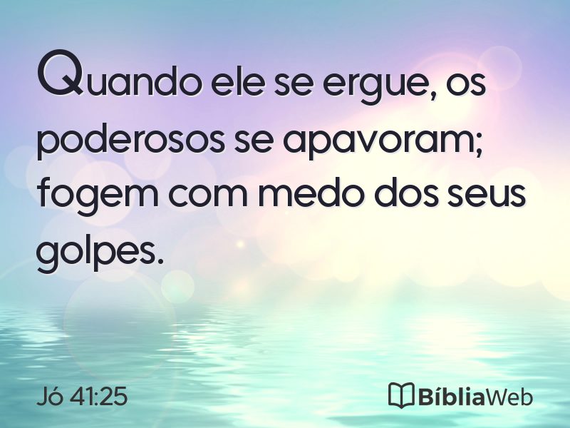 Jó 41:25 em imagem para compartilhar