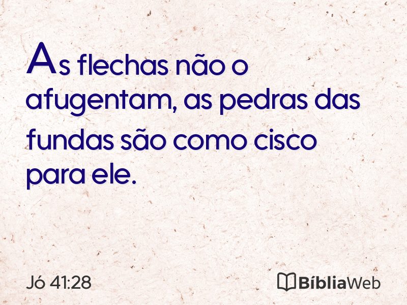 Jó 41:28 em imagem para compartilhar