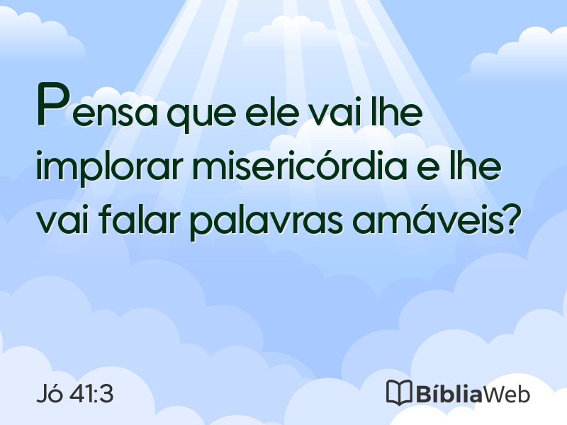 Jó 41:3 em imagem para compartilhar