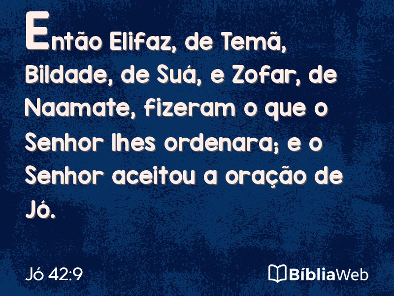 Jó 42:9 em imagem para compartilhar