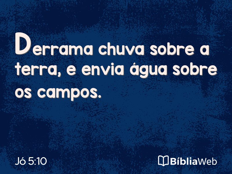 Jó 5:10 em imagem para compartilhar