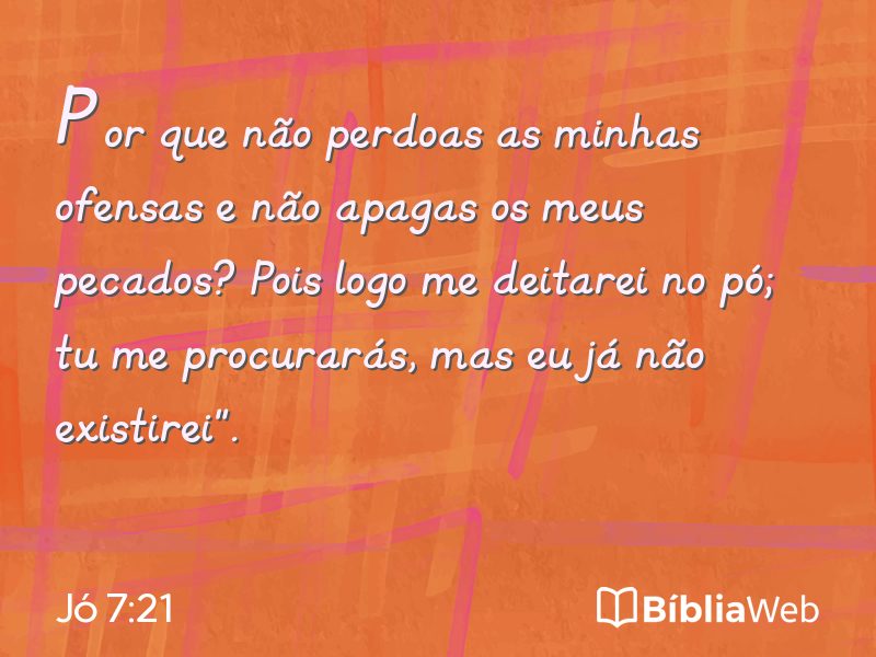 Jó 7:21 em imagem para compartilhar