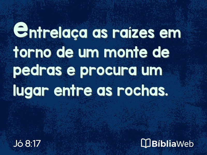 Jó 8:17 em imagem para compartilhar