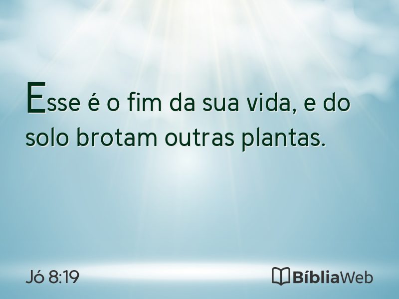 Jó 8:19 em imagem para compartilhar
