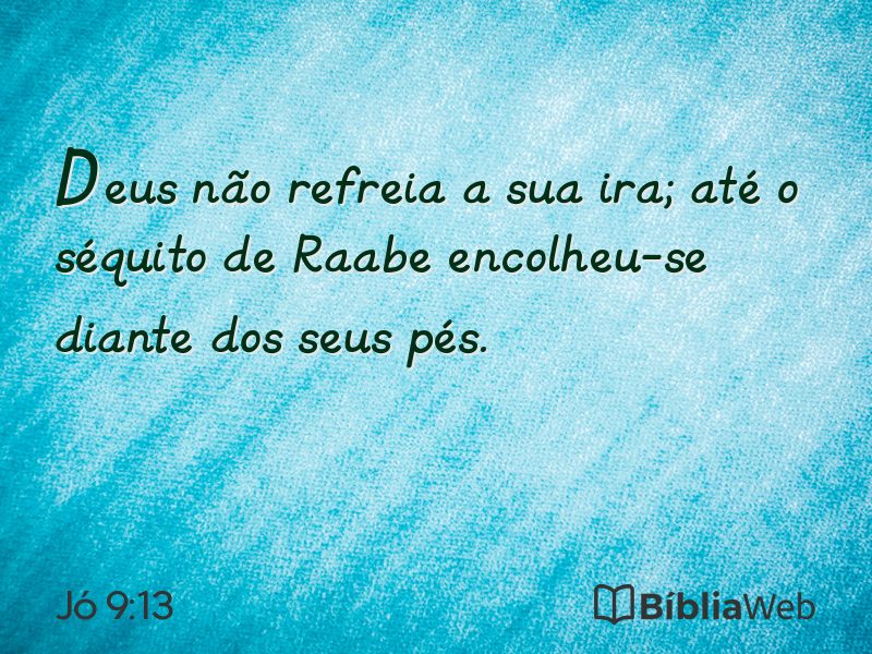 Jó 9:13 em imagem para compartilhar