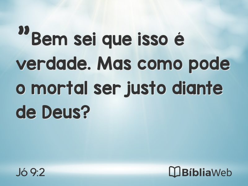 Jó 9:2 em imagem para compartilhar