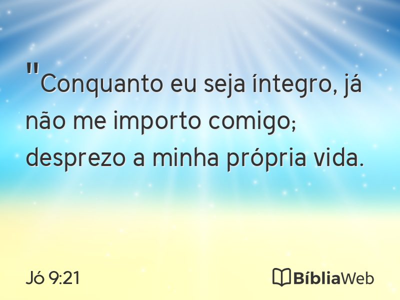 Jó 9:21 em imagem para compartilhar