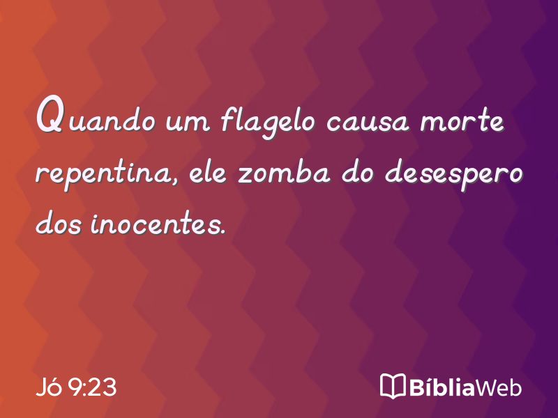 Jó 9:23 em imagem para compartilhar
