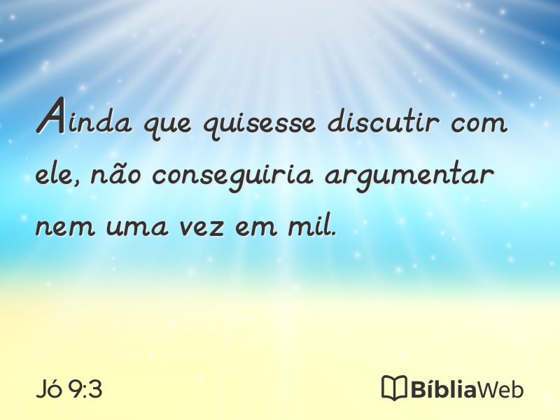 Jó 9:3 em imagem para compartilhar