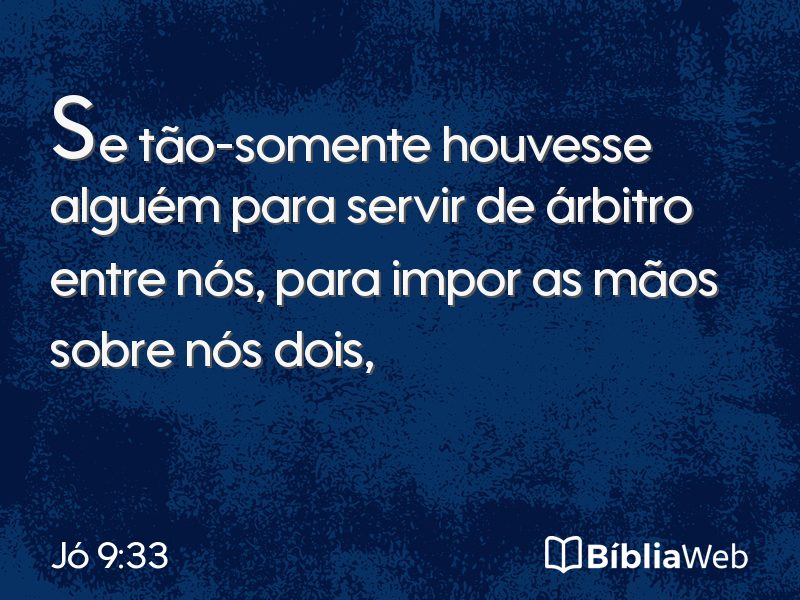Jó 9:33 em imagem para compartilhar