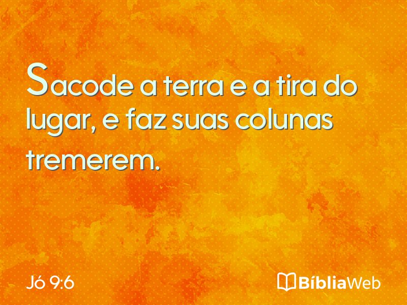 Jó 9:6 em imagem para compartilhar