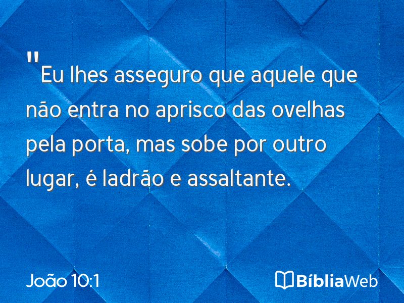 João 10:1 em imagem para compartilhar