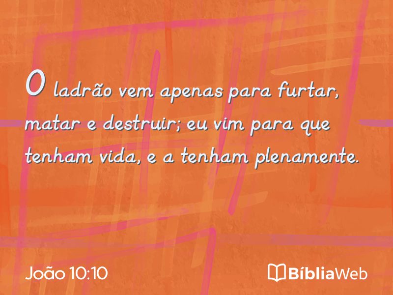 João 10:10 em imagem para compartilhar