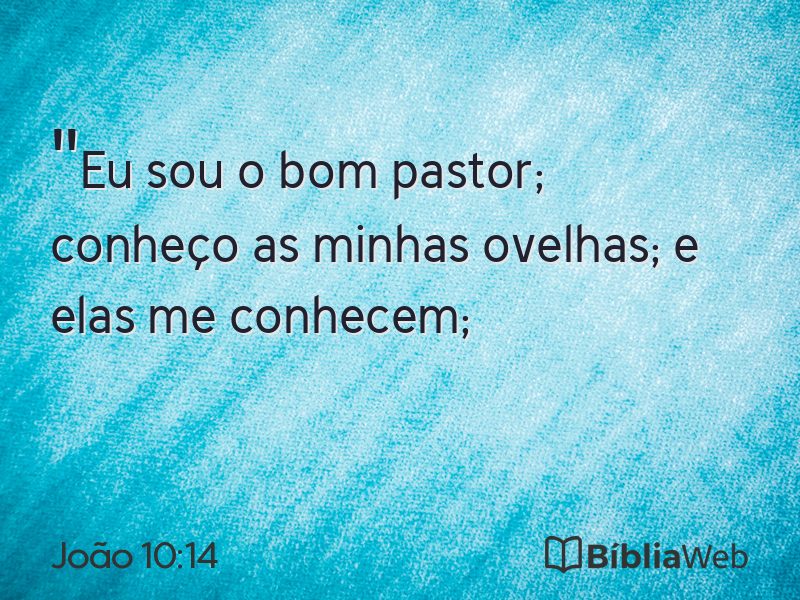 João 10:14 em imagem para compartilhar