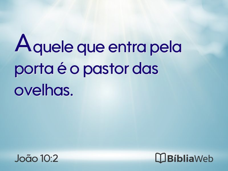 João 10:2 em imagem para compartilhar