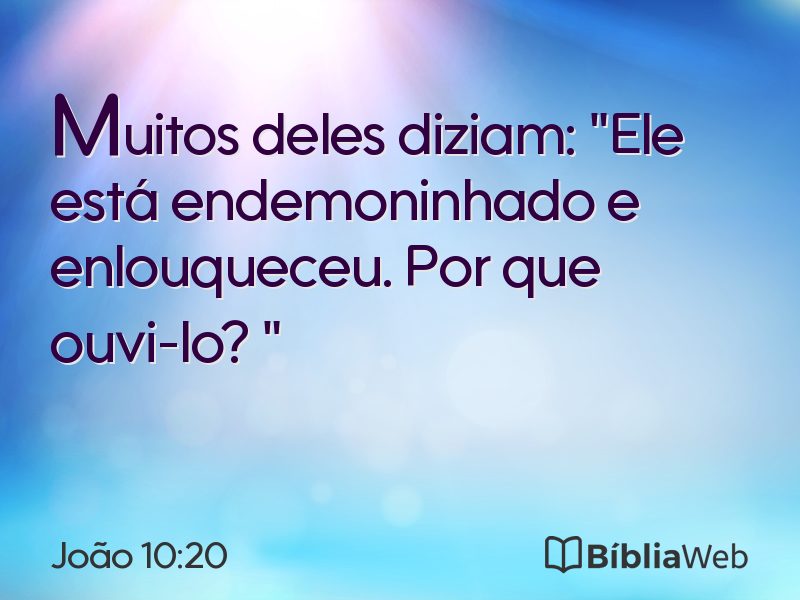 João 10:20 em imagem para compartilhar
