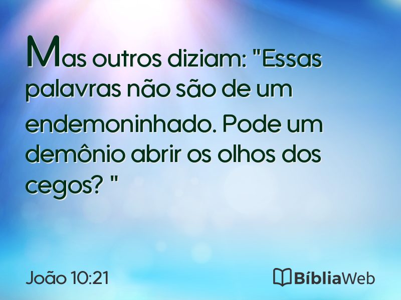 João 10:21 em imagem para compartilhar