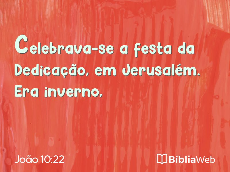 João 10:22 em imagem para compartilhar
