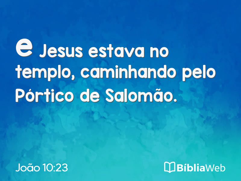 João 10:23 em imagem para compartilhar