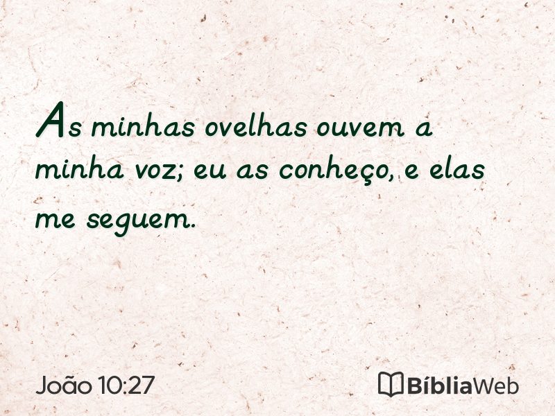 João 10:27 em imagem para compartilhar