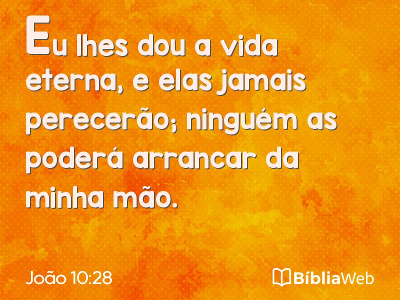 João 10:28 em imagem para compartilhar