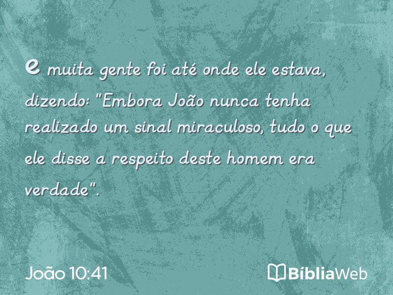 João 10:41 em imagem para compartilhar