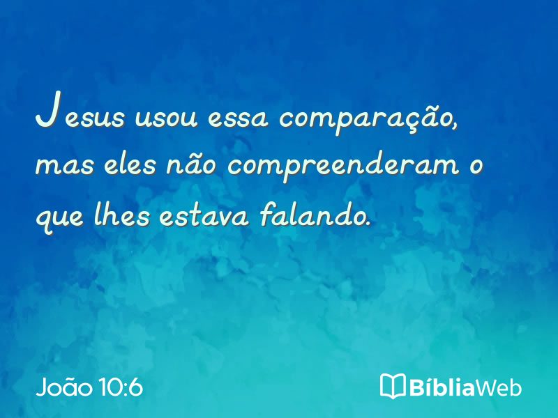 João 10:6 em imagem para compartilhar