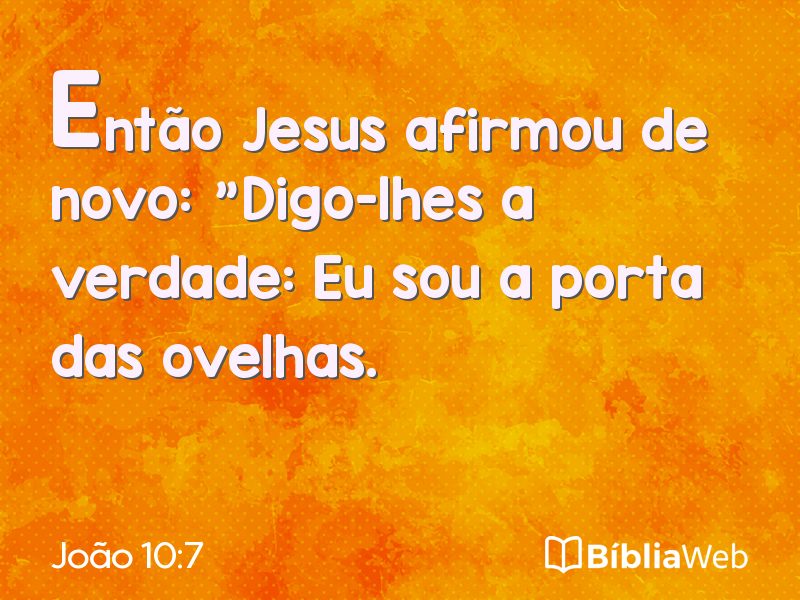 João 10:7 em imagem para compartilhar