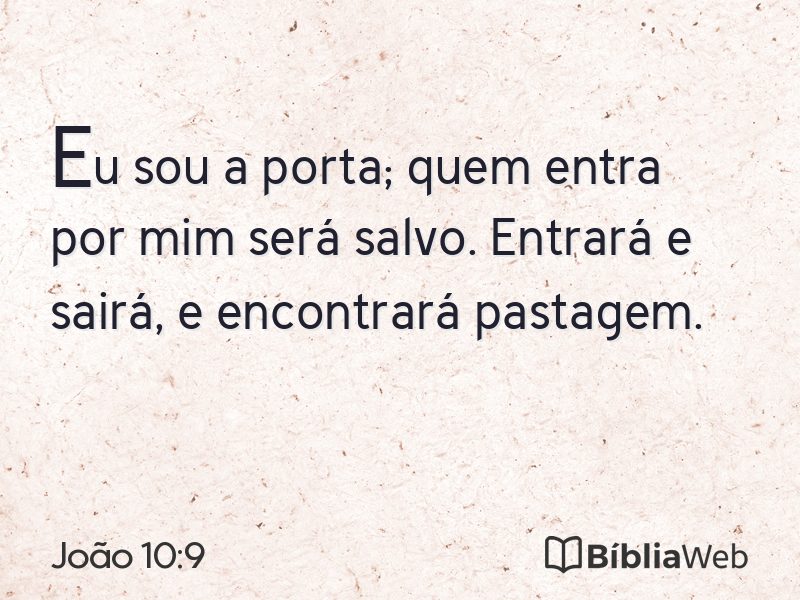 João 10:9 em imagem para compartilhar